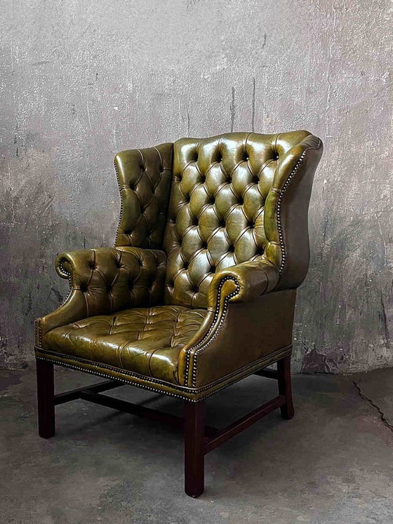 Image 1 of Fauteuil Chesterfield vintage britannique