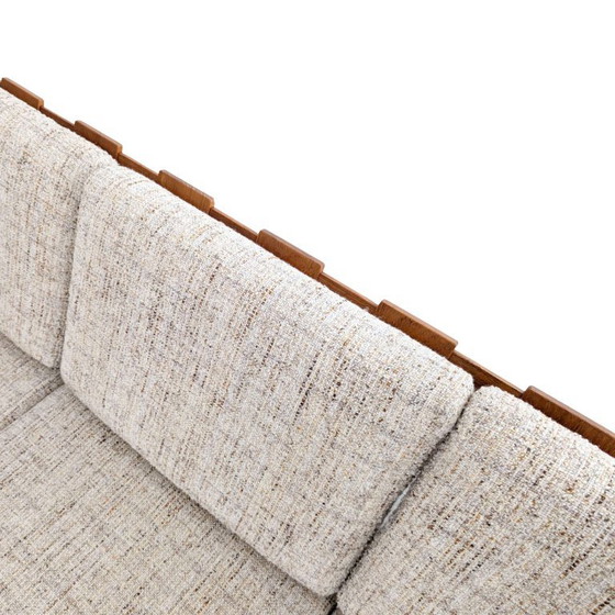 Original Vintage Midcentury Three-Seater Sofa Teak Vamo Denmark, Vamo Møbelfabrik, 3-5 seaters, Wood, Beige (photo 9 of 11)