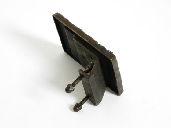 Image 1 of Maniglia a spinta brutalista in bronzo massiccio e pesante degli anni '70 di Alpan Germania