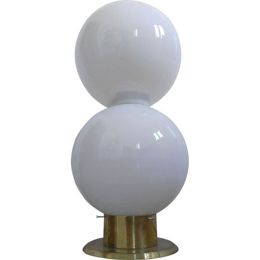 Lampada da tavolo in vetro vintage, Cecoslovacchia 1970