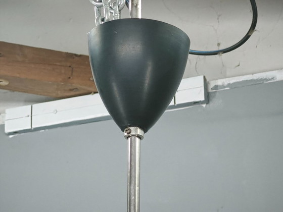 Paar Space Age Opalglas-Pendelleuchten, Tschechoslowakei, 1970er Jahre – Deckenleuchten, Metal (photo 6 of 14)