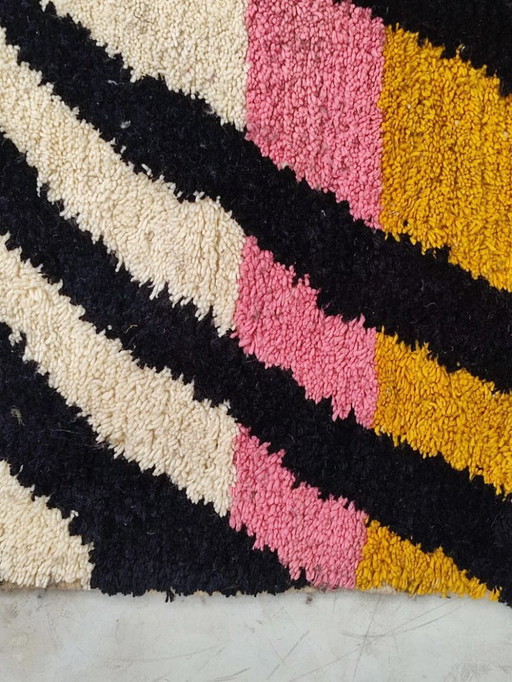 Marokkanischer Teppich aus Naturleinen, 250 x 150 cm
