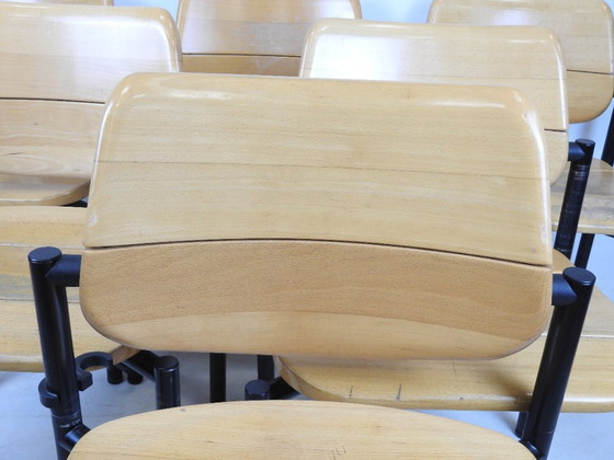 Image 1 of 6 Vintage Martin Stoll Scandinavian Chairs, 1960s/70s, Beige with Black Legs