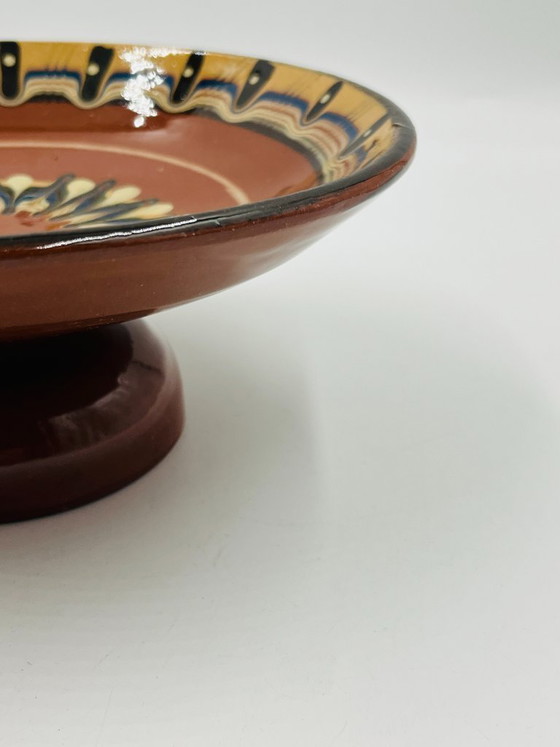 Image 1 of Troyan ceramic footed bowl from Bulgaria