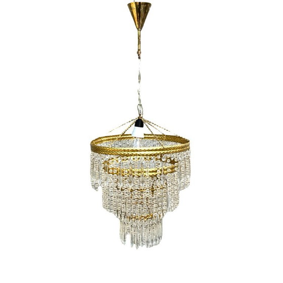 Image 1 of Crystal chandelier, Železnobrodské Sklo, Czechoslovakia, 1970s