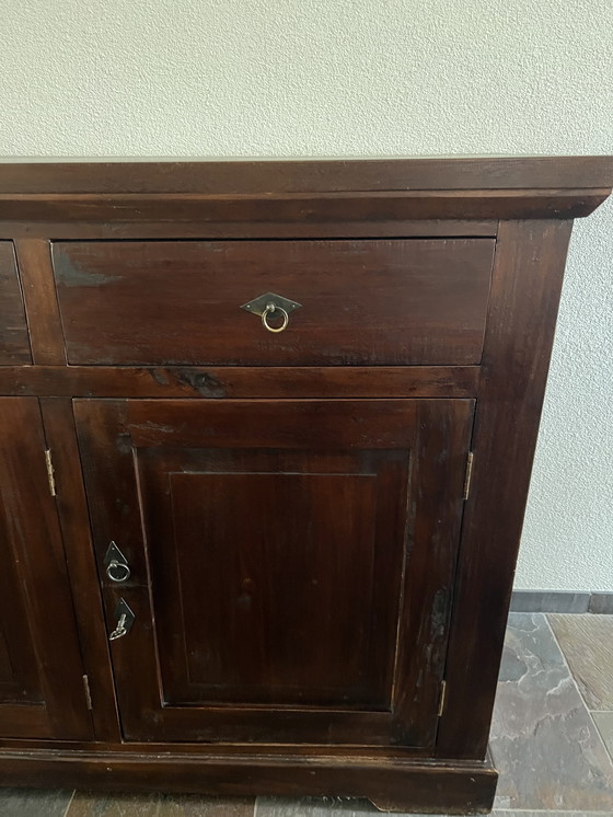Image 1 of Colonial teak sideboard