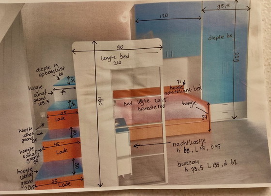 Image 1 of Cameretta completa per ragazzi/bambini dal design italiano