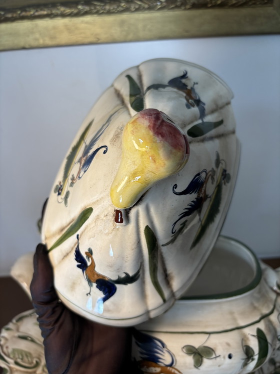 Image 1 of Soupière Capodimonte Faïance estilo Renacimiento 