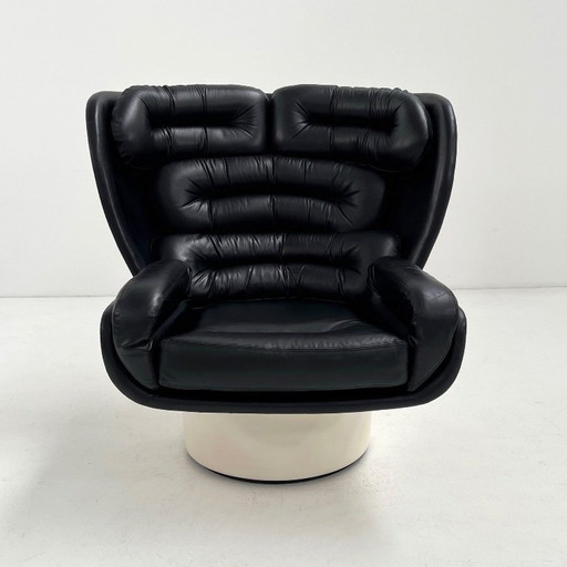 Black & White Elda Lounge Chair by Joe Colombo for Comfort, 1960s