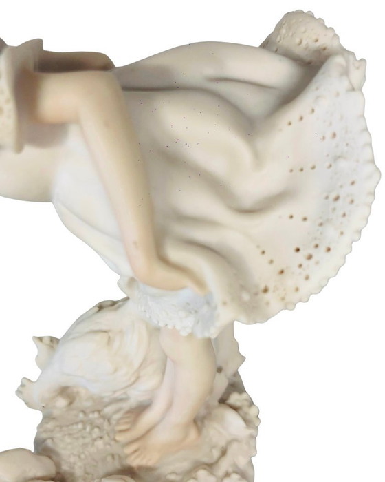Image 1 of Rare Vintage Giuseppe Armani Capodimonte Figurine - "Good Chicks" - Girl with Chickens - Signed