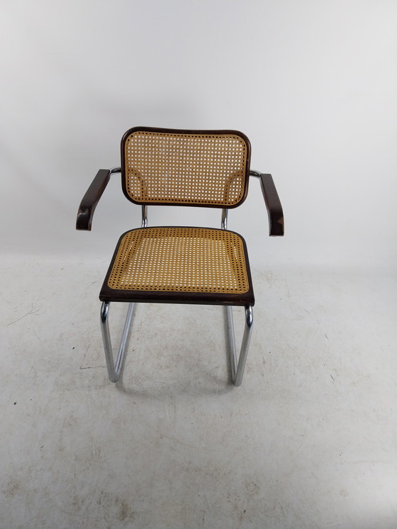 Image 1 of 1 X Cesca Tube Frame Arm Chair By Design By Marcel Breuer.