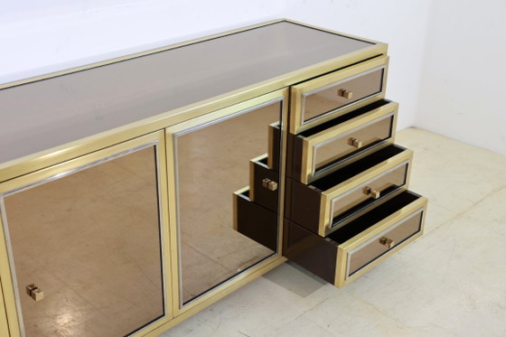 Rare 1970s Michel Pigneres Sideboard / Credenza – France – L'Angolo Metallarte Roma, Brass (photo 9 of 12)