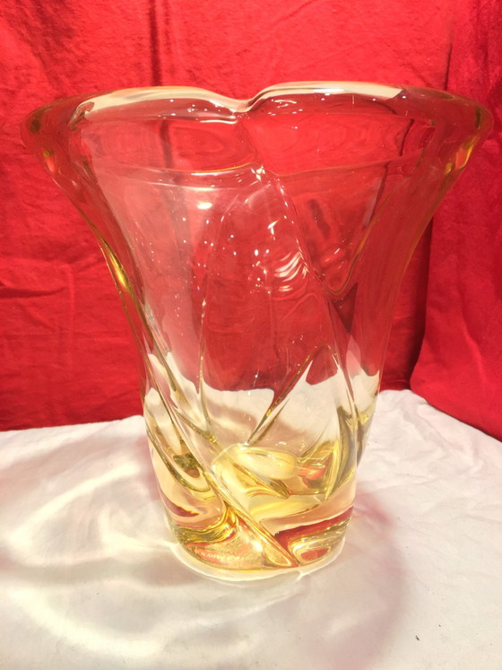 DAUM Nancy Rare and Imposing Crystal Vase, Transparent (photo 5 of 9)