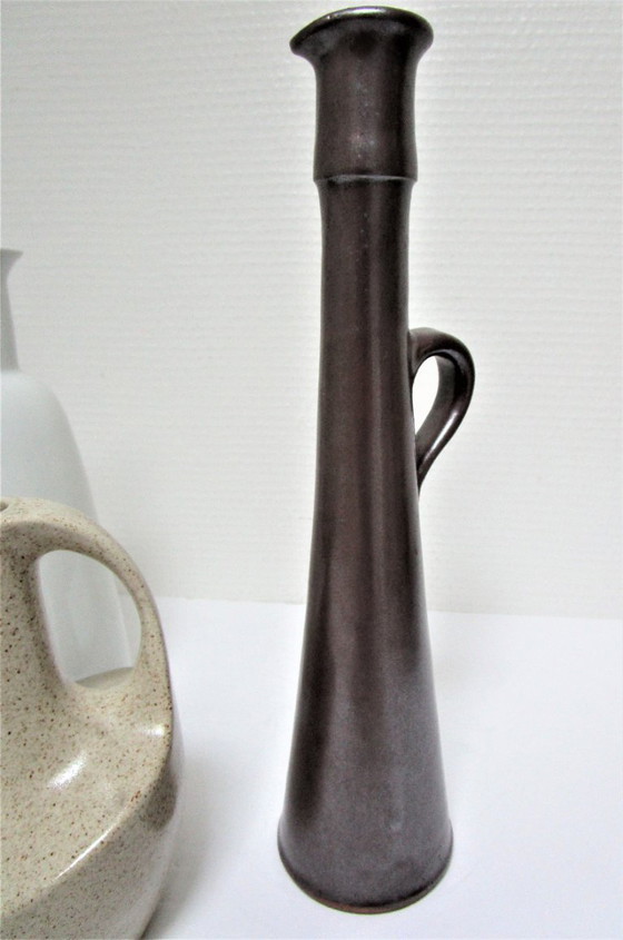 Image 1 of three soliflore vases stoneware ceramic vintage porcelain