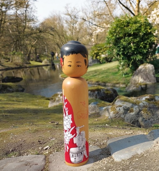 Magnifique grande Tsugaru Kokeshi 36 cm – decoratieve objecten, Wood