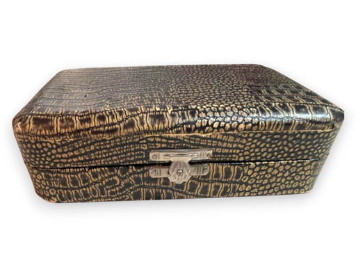 Antique German cake forks by Wellner, dating to the early 20th century (c. 1910–1930) in original case.