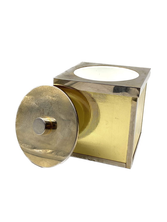 Image 1 of Hollywood Regency Golden Ice Bucket, Italy, ca. 1970s