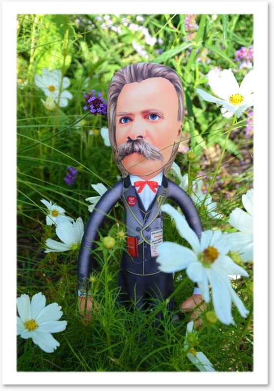 Image 1 of Sculpture philosophique de Friedrich Nietzsche | Poupée d'art design | Objet de décoration intellectuelle