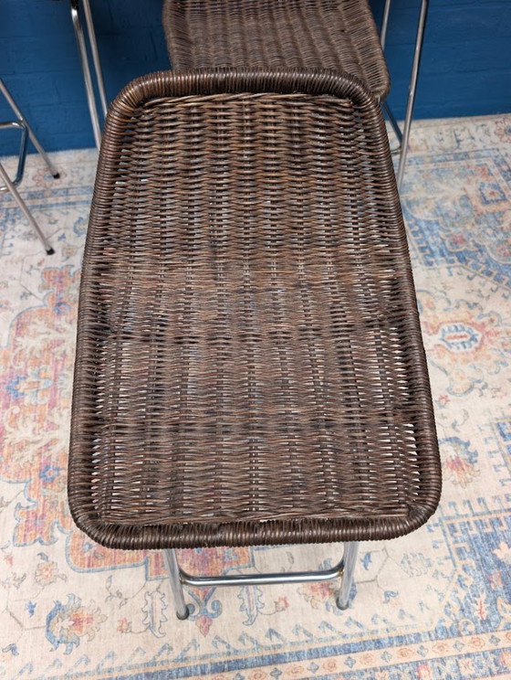 6x Vintage Barkrukken, Rohé Noordwolde, Jaren 60 – Rattan (photo 16 of 19)