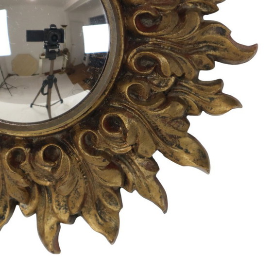 Image 1 of Kleine Italiaanse Zonnespiegel Sunburst Rococo Stijl 24cm