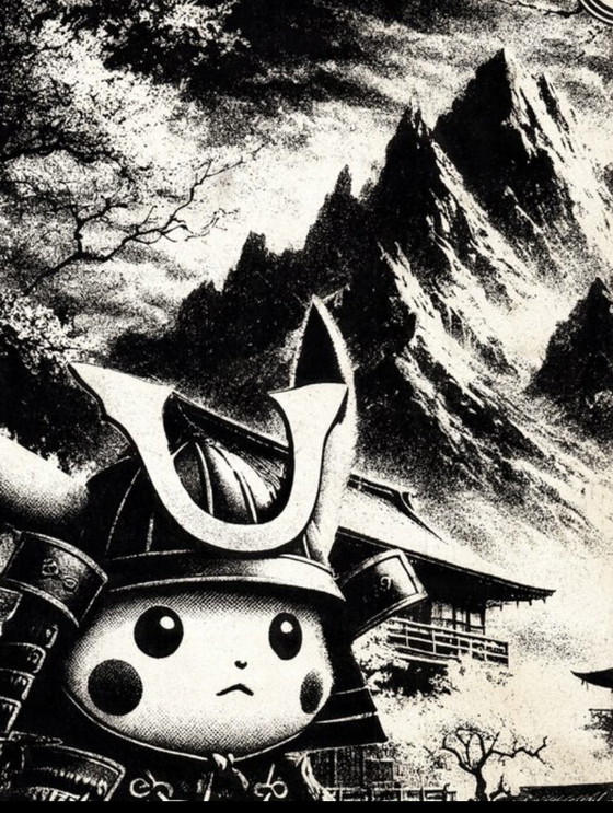 Image 1 of Kunstwerk Pikachu (Pokémon) Moment des Friedens