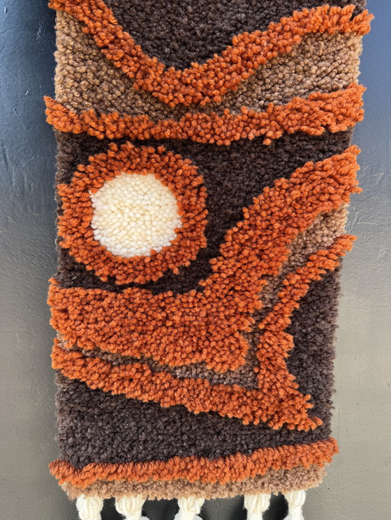 Image 1 of Boho wollen wandtapijt uit de jaren 70
