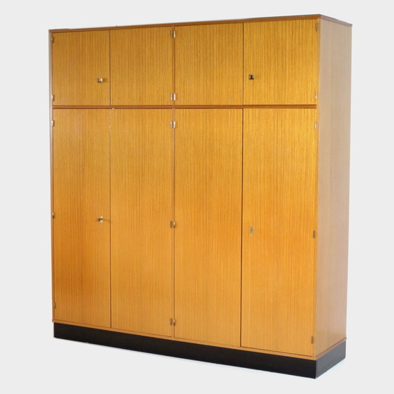 Image 1 of Large tall 8-door vintage designer closet in teak, 1960s