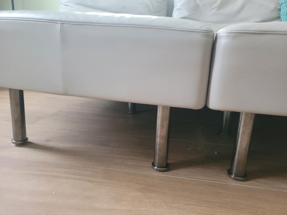 Image 1 of Jori Wing grey leather sofa