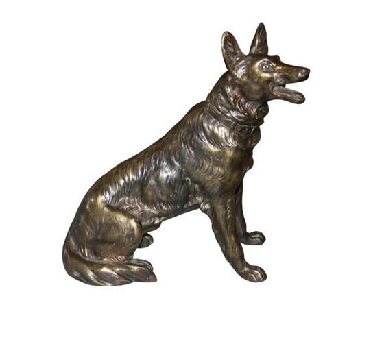 Figura de perro de bronce – Pastor Alemán / Pastor Alemán – Objetos decorativos, Bronze (photo 2 of 6)