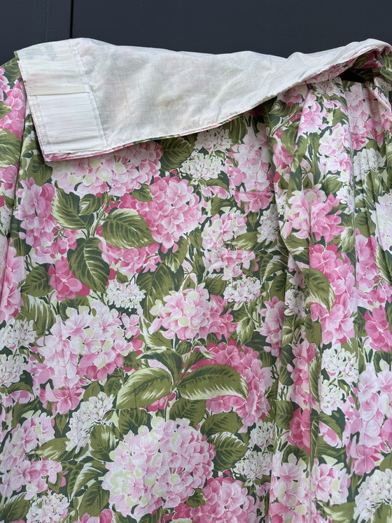 Image 1 of Vintage hydrangea curtain