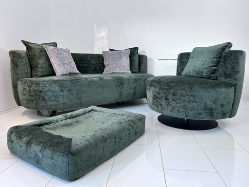 3-piece lounge set consisting of sofa, armchair and pet bed