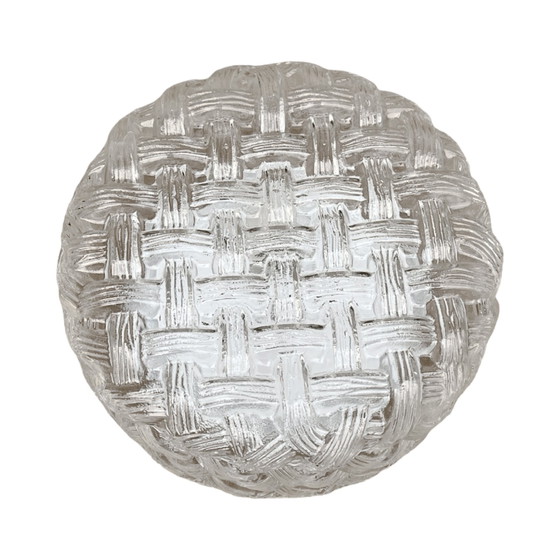 Image 1 of Lampada da soffitto rotonda in vetro, Eickmeier Leuchten, Germania, anni Settanta.