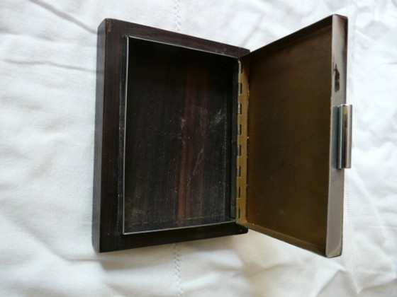 Image 1 of scatola in cromo e palissandro