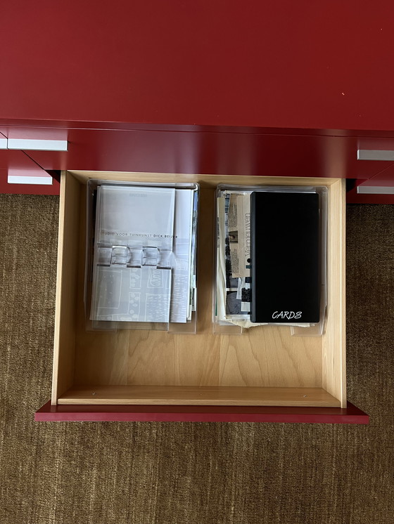 Image 1 of Pastoe Sideboard Red With 8 Drawers