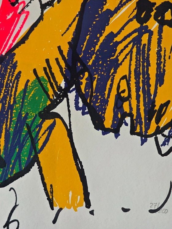 Image 1 of Herman Brood - Man with Horse - 27/200 - Hand-signed