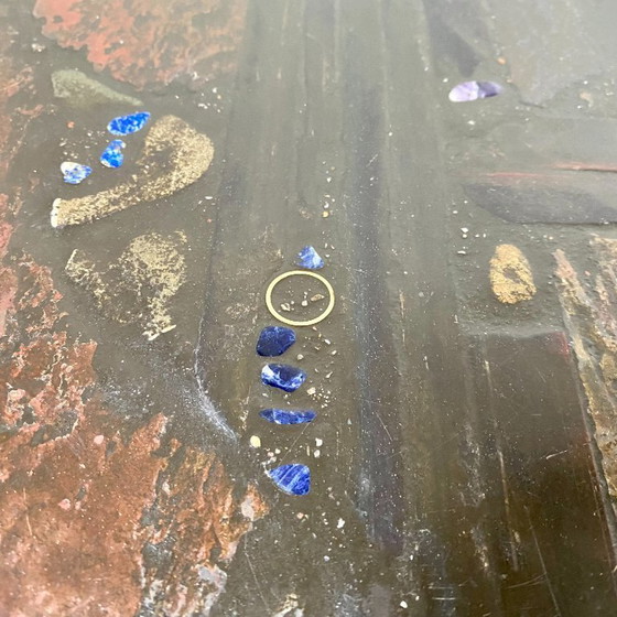 Image 1 of Tavolo da pranzo rotondo brutalista di Paul Kingma 1980