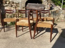 Set van 6 vintage Scandinavische stoelen uit de jaren 50 in palissanderhout.