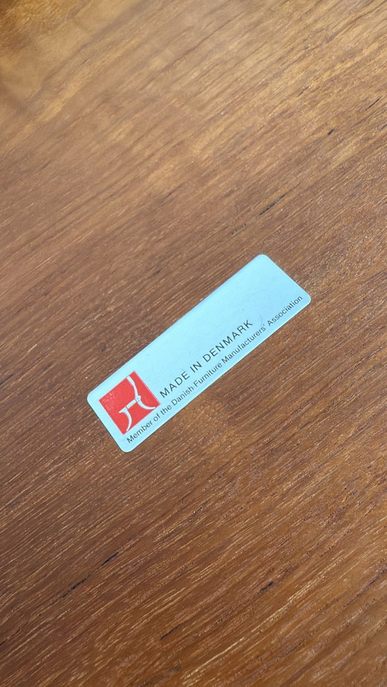 Image 1 of Vintage Deense teak houten ronde trolley / serveerwagen 