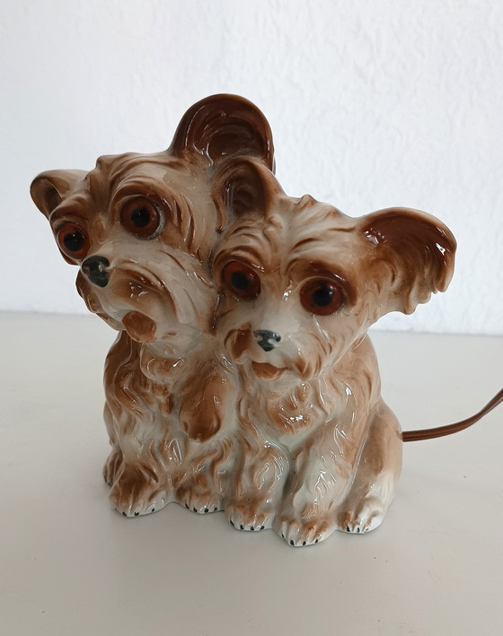 Image 1 of Lampada a forma di cane in porcellana anni '50