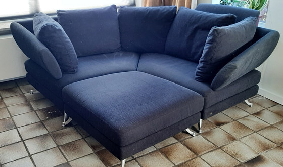 Image 1 of Rolf Benz 222 Design Hoekbank  Met Love Seat