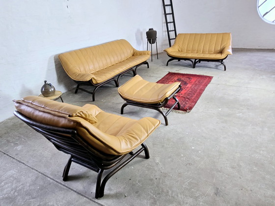 Image 1 of Set di divani e panche in stile boho vintage di metà secolo, anni '60 e '70