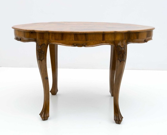 Image 1 of Baroque Style 20th Century Italian Walnut Coffee Table