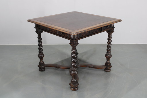 Table de jeu ancienne en hêtre, Tchécoslovaquie