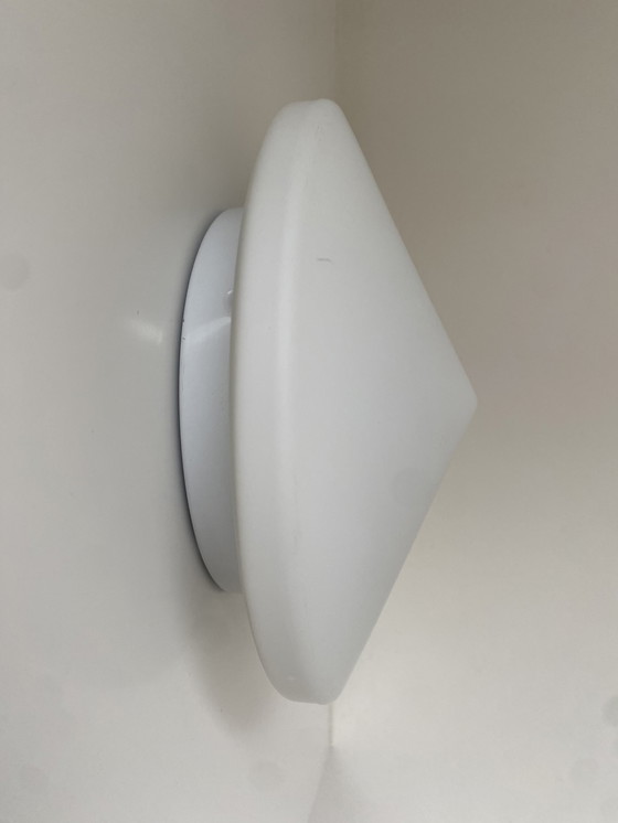 Image 1 of Minimalist Dutch mid-century glass recessed/ceiling lamp by Steinhauer Apeldoorn, 1980s.