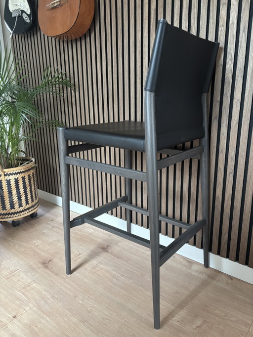 Enrico Pellizzoni Ledermann Barhocker 1 Stück – barkrukken, Leather, Wood (photo 2 of 7)