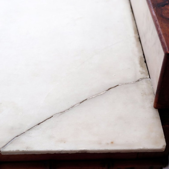 Image 1 of Cómoda de pino oscuro con acabado imitación bambú - Finales del siglo XIX