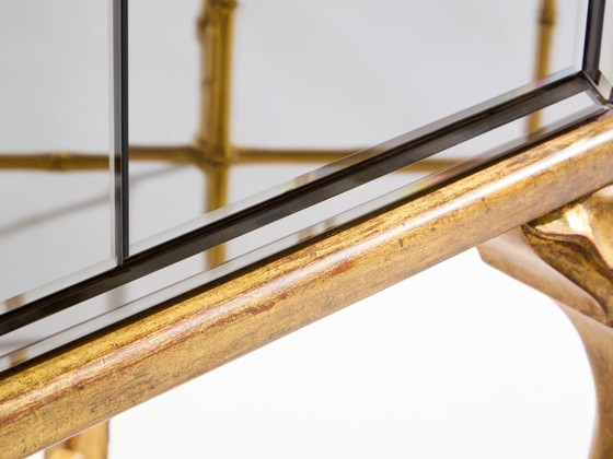 Image 1 of Mueble bar Maison Jansen de madera dorada y espejos 1940