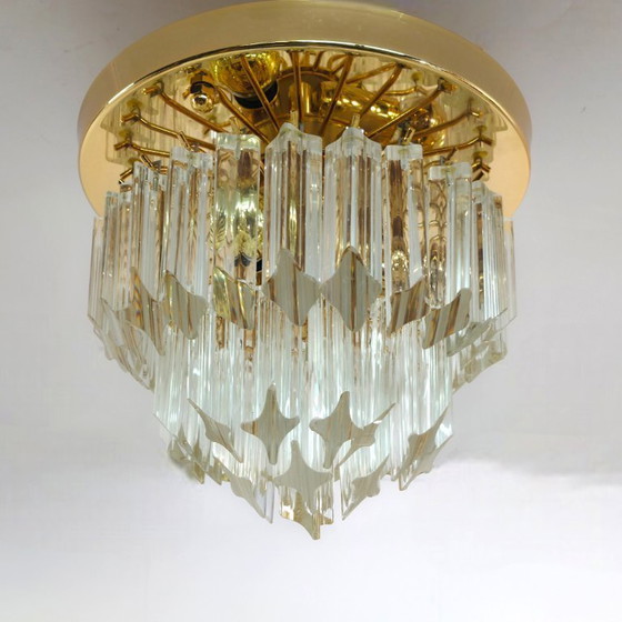 Image 1 of Plafonnier Venini Murano années 80, style Regency du milieu du siècle