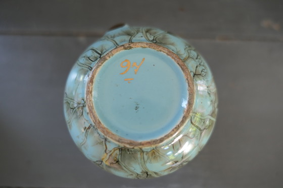 Image 1 of Vaso vintage Jumbo Gouda 97 verde menta oro