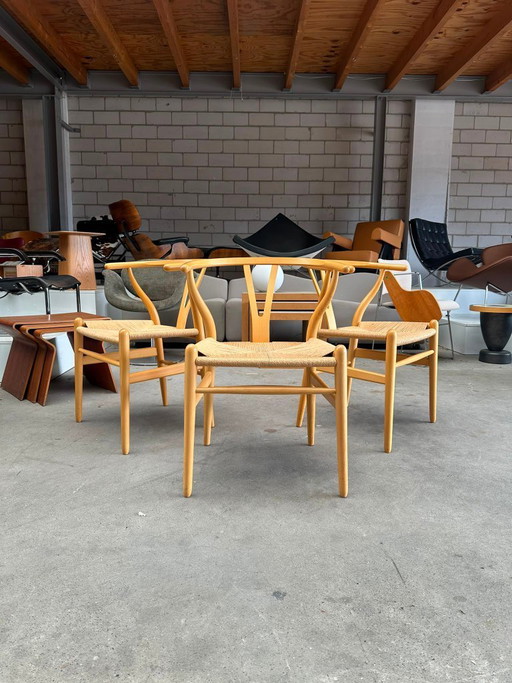 Set (x4) Carl Hansen Wishbone Stuhl von Hans Wegner